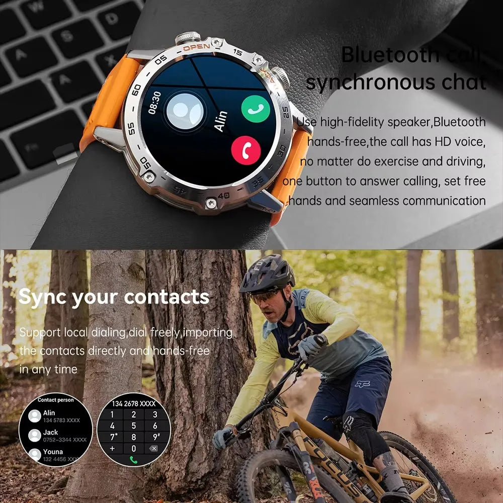 Newest 1.39" Bluetooth Call Smart Watch Men Outdoor Sport Fitness Heart Rate Health Monitoring Smartwatch for Android IOS Phone