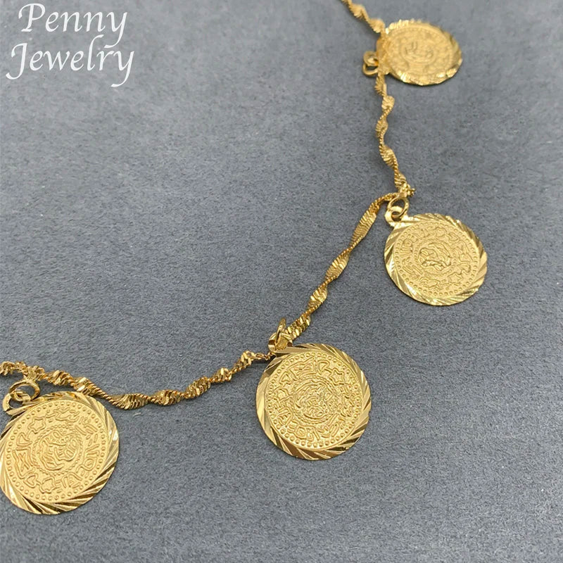 Fashion Jewelry Set for Women Necklace Earrings Bracelet Gold Plated Jewelry for Banquet Party/Wedding Gifts