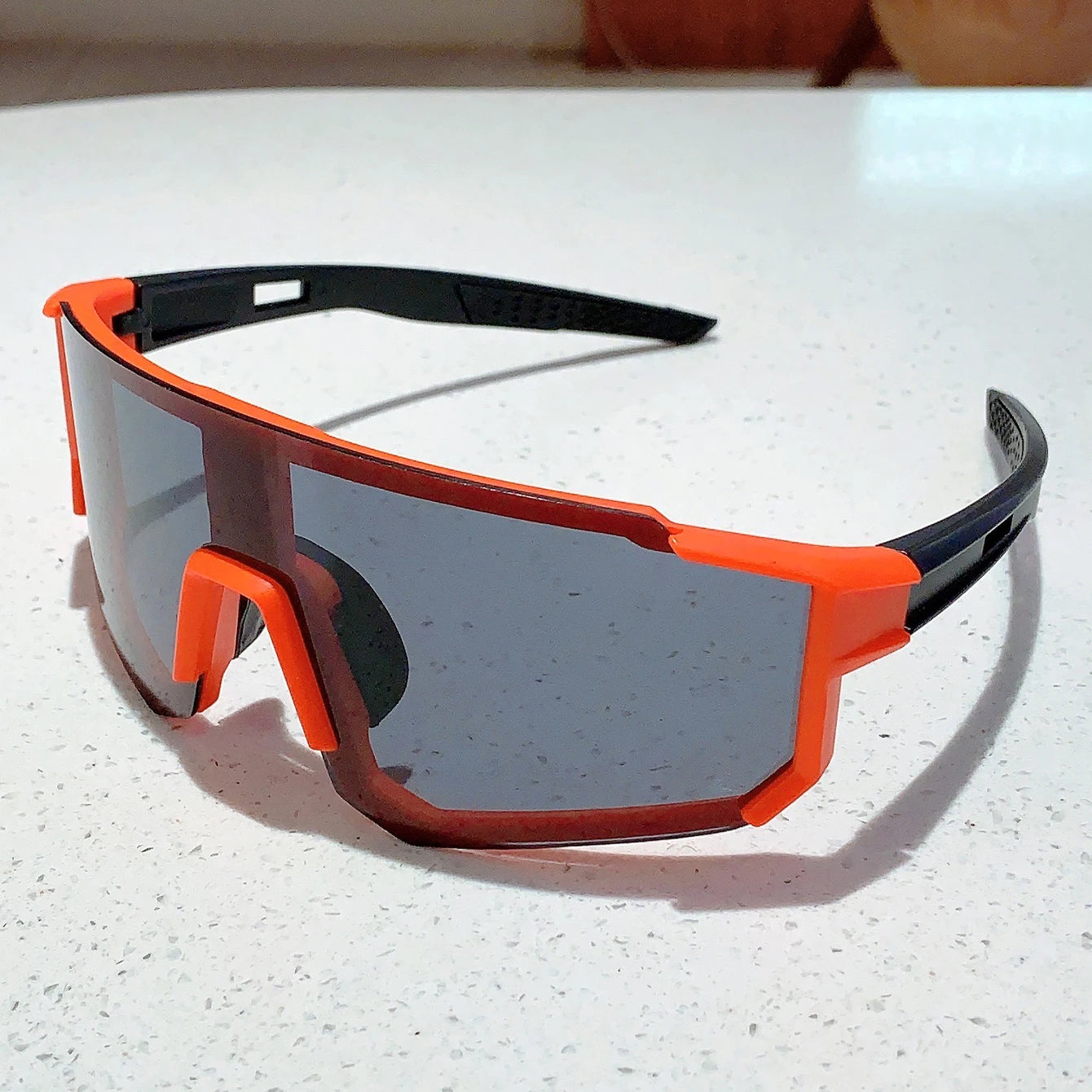 Trendy Cycling Goggles Oversized Decor, Sports Anti UV Sunglasses for Men & Women