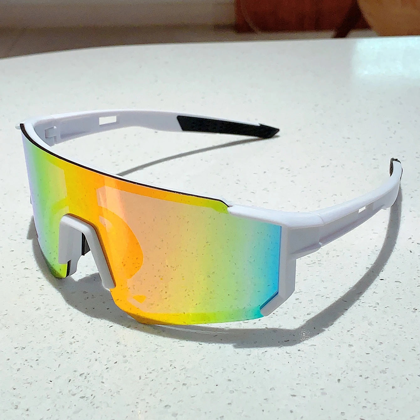 Trendy Cycling Goggles Oversized Decor, Sports Anti UV Sunglasses for Men & Women