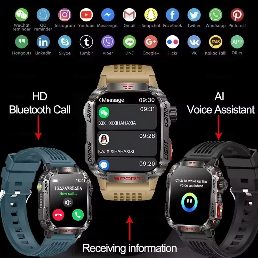 2024 New GPS Outdoor Professional Sports Smart Watch Men Women Heart Rate BT Call 3ATM Waterproof Swimming Fitness Smartwatches