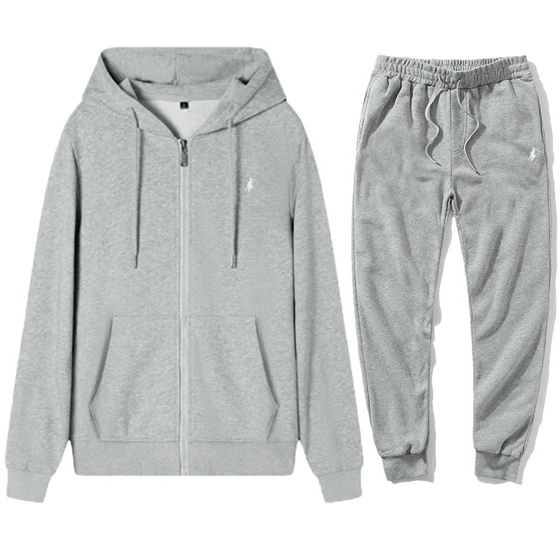 Classic brand men's and women's zipper hoodies and pants sets, pullovers, jackets, sports and velvet long sleeved jackets