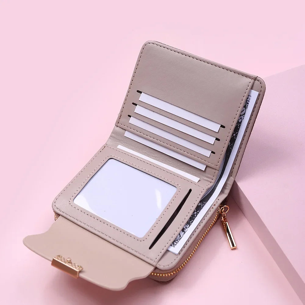 Ladies Wallets Leaf Hasp Clutch Brand Designed Mini Coin Purse