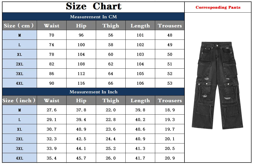 2025 Cyber Y2K Streetwear Multi Pockets Wide Leg Hip Hop Trousers