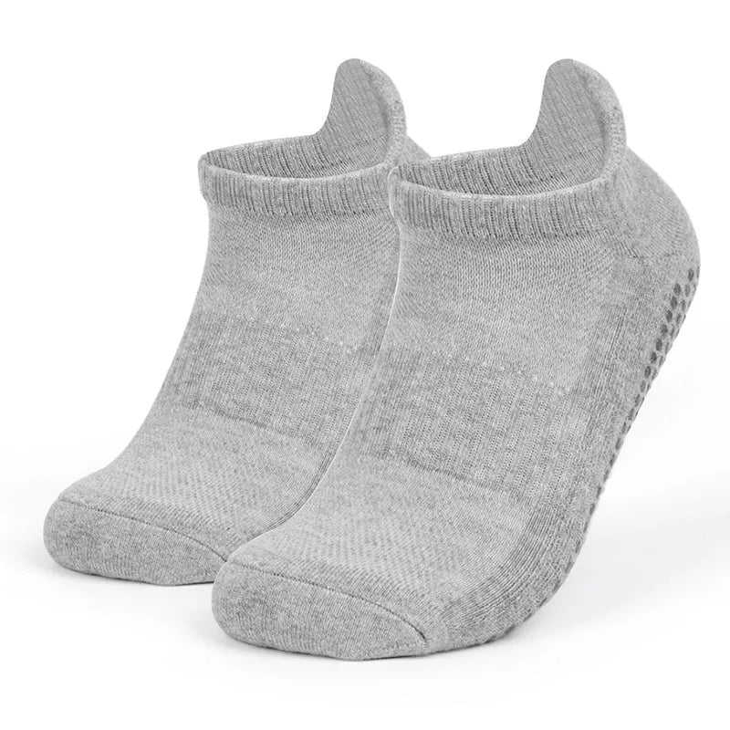 Unisex Sport Non Slip Yoga Socks with Grips Non-slip Fitness Exercise Ankle Socks - 1 pair