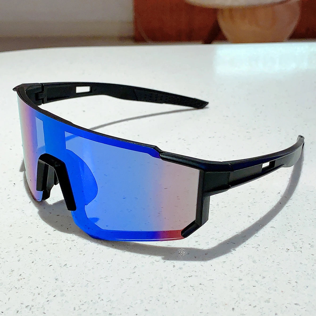 Trendy Cycling Goggles Oversized Decor, Sports Anti UV Sunglasses for Men & Women