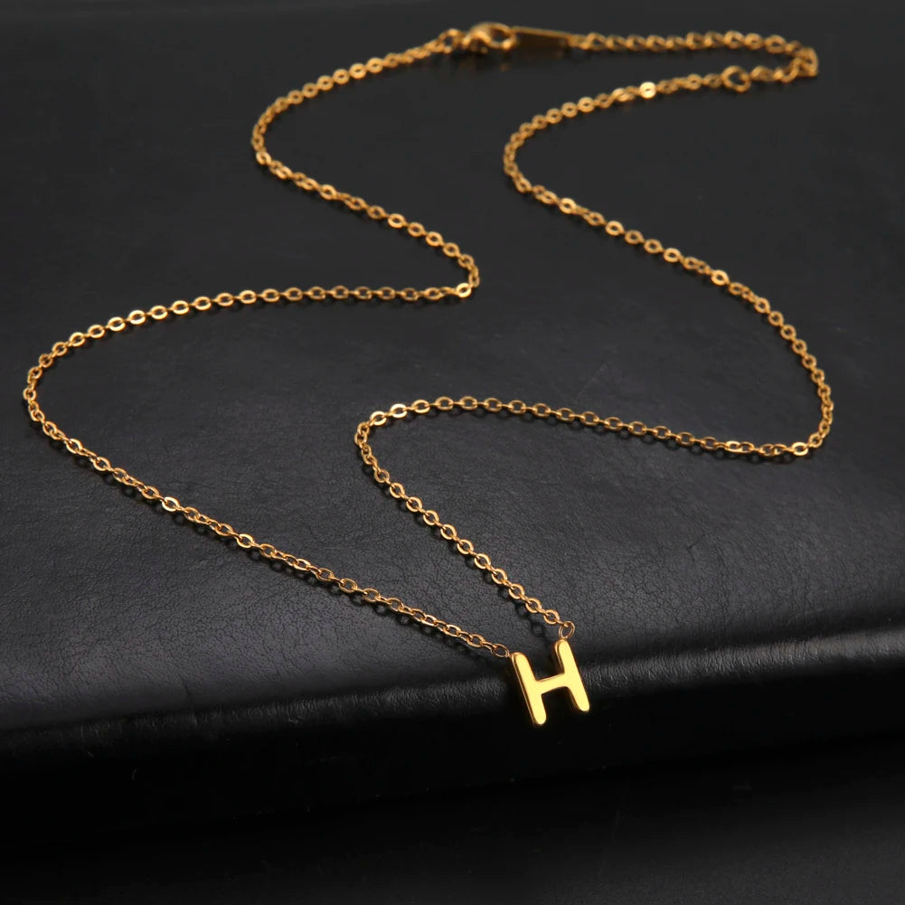 Minimalist Initial A-Z Letter Necklace for Women