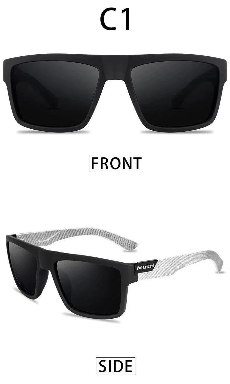 Polarized Sunglasses Fashion Square Frame Vintage Design Sun Glasses for Men