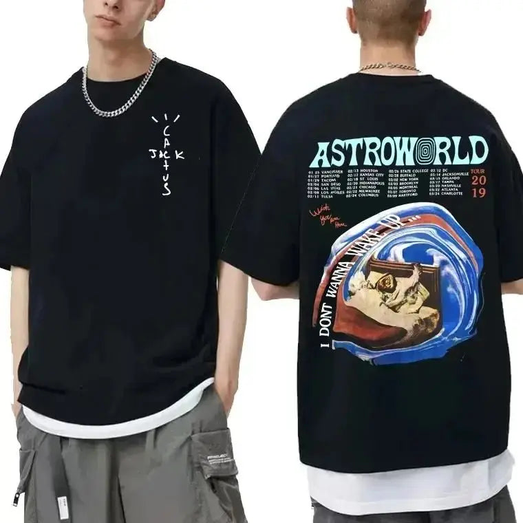 Cactus Jack Tshirt Awesome Streetwear Oversized T Shirts Men Fashion