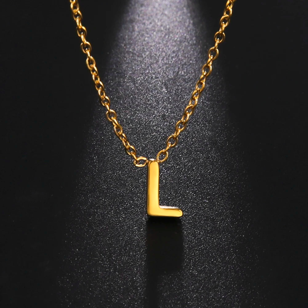Minimalist Initial A-Z Letter Necklace for Women