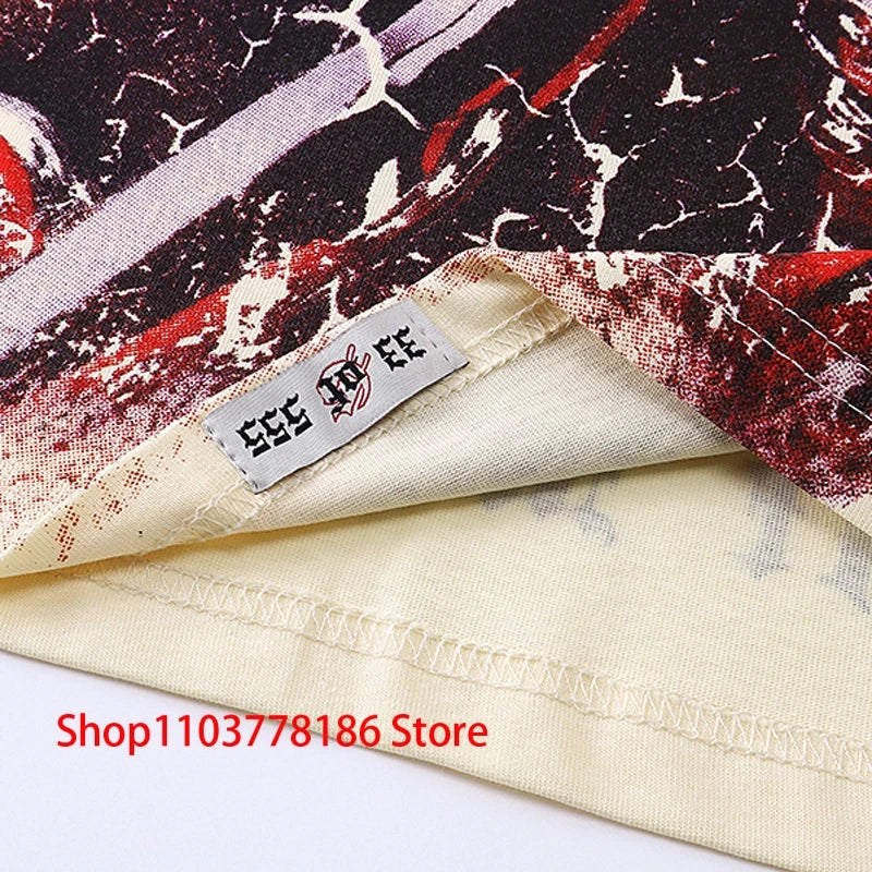 New GOD SPEED T-shirt Pop Fashion Print Streetwear Crewneck