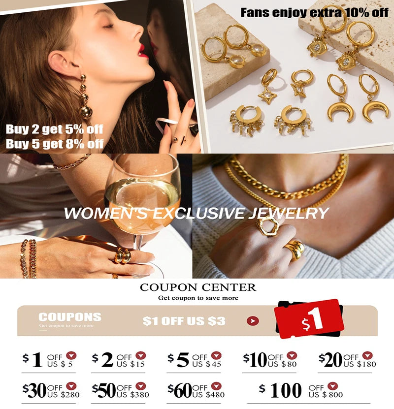 Stainless Steel 18K Gold Plated Bead Pendant Necklace Earrings Jewelry Set For Women