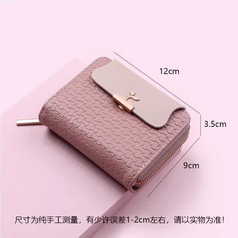 Ladies Wallets Leaf Hasp Clutch Brand Designed Mini Coin Purse