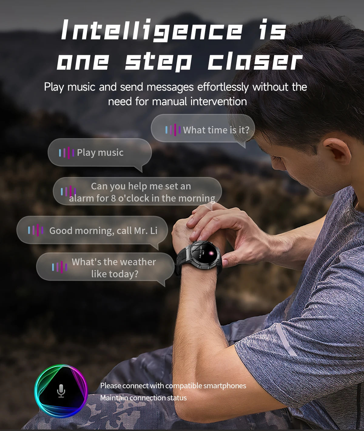 Smart Watch Men 800mAh Ultra Long Battery Life Waterproof Outdoor Sport Watches Bluetooth Call Military Smartwatch 2025