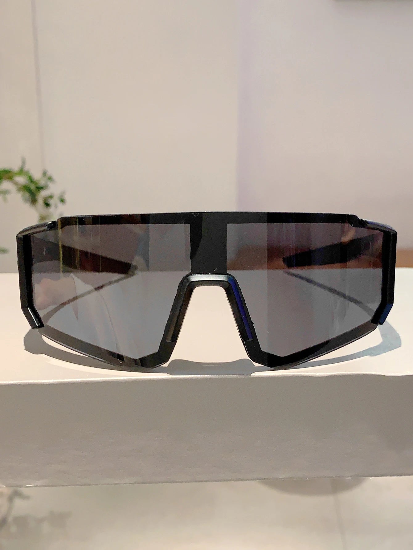 Trendy Cycling Goggles Oversized Decor, Sports Anti UV Sunglasses for Men & Women