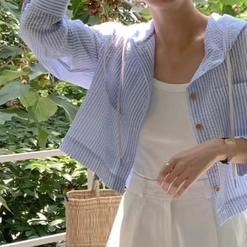 Women Shirt Summer Fashion Sunshade Long Sleeve Casual Top