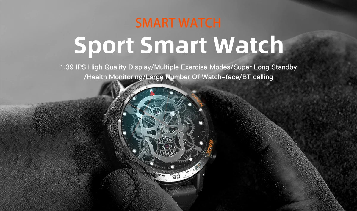 Newest 1.39" Bluetooth Call Smart Watch Men Outdoor Sport Fitness Heart Rate Health Monitoring Smartwatch for Android IOS Phone