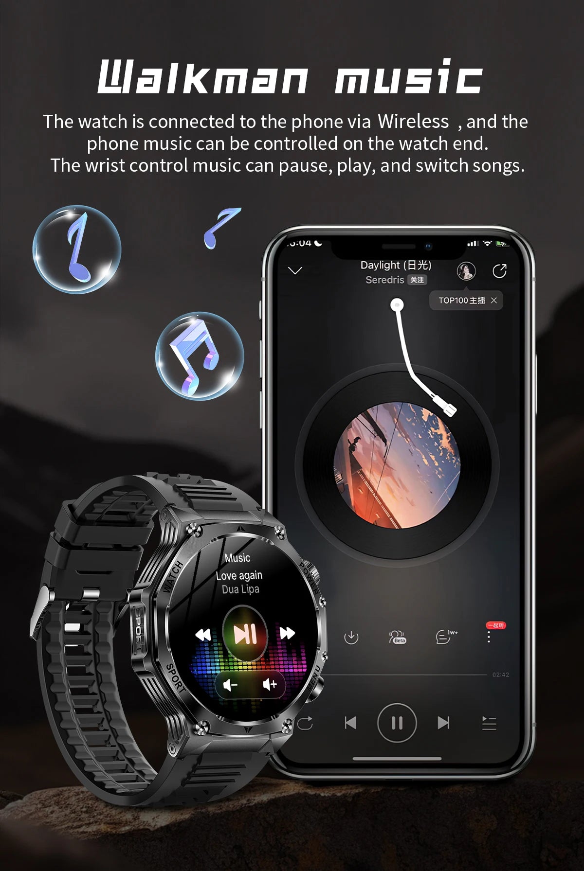 Smart Watch Men 800mAh Ultra Long Battery Life Waterproof Outdoor Sport Watches Bluetooth Call Military Smartwatch 2025