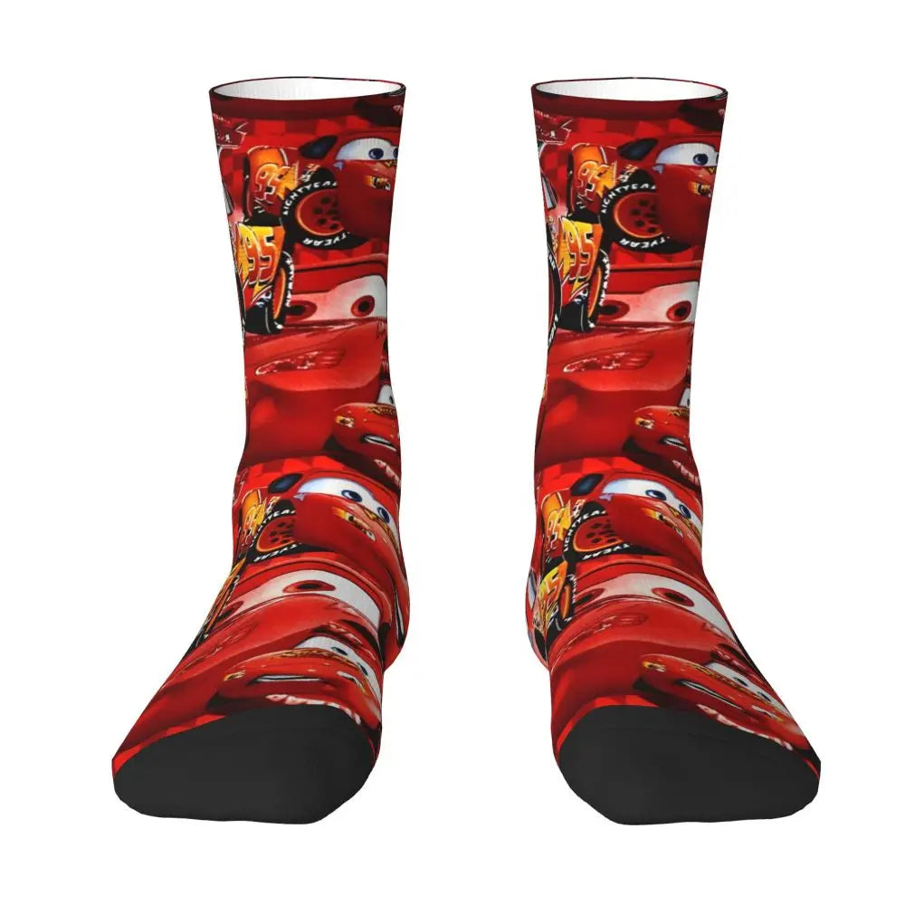 Korean Lightning Mcqueen Anti Bacterial Socks for Men & Women - 1 pair