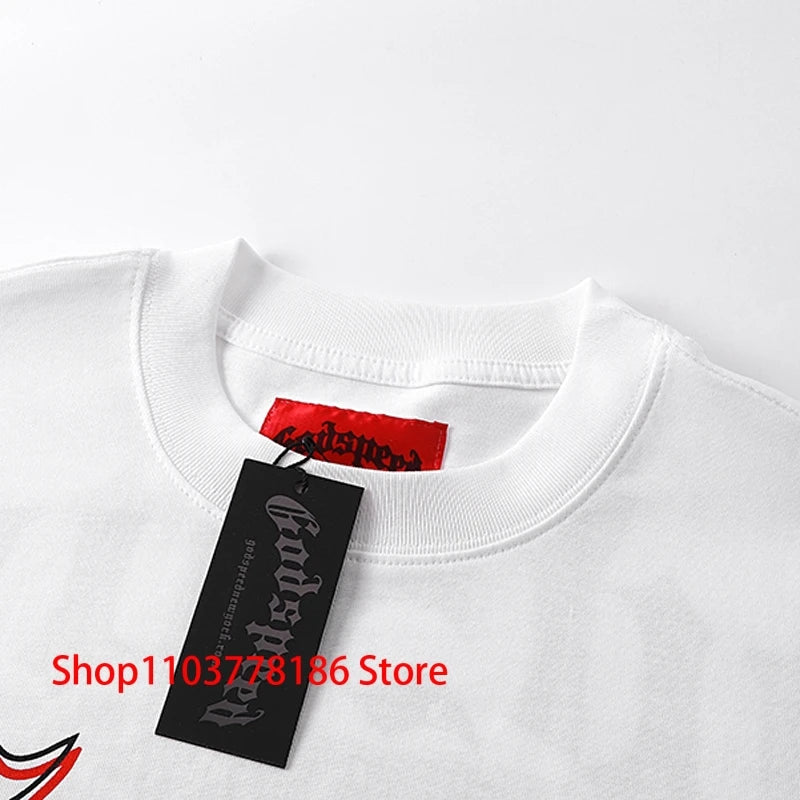 New GOD SPEED T-shirt Pop Fashion Print Streetwear Crewneck