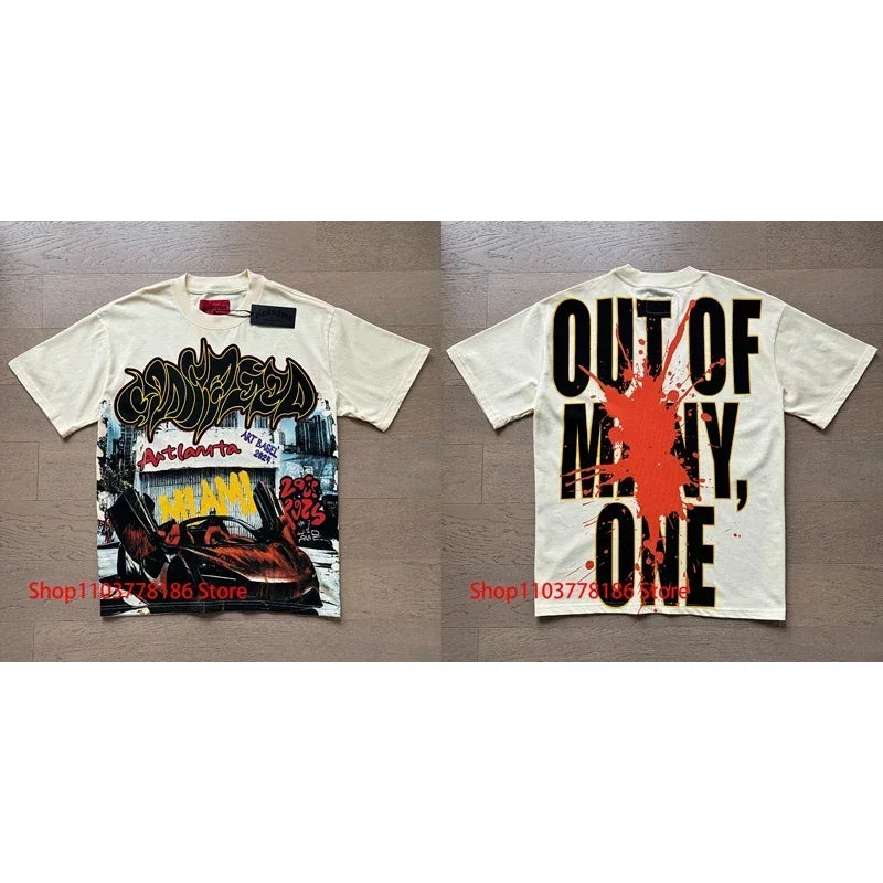 New GOD SPEED T-shirt Pop Fashion Print Streetwear Crewneck