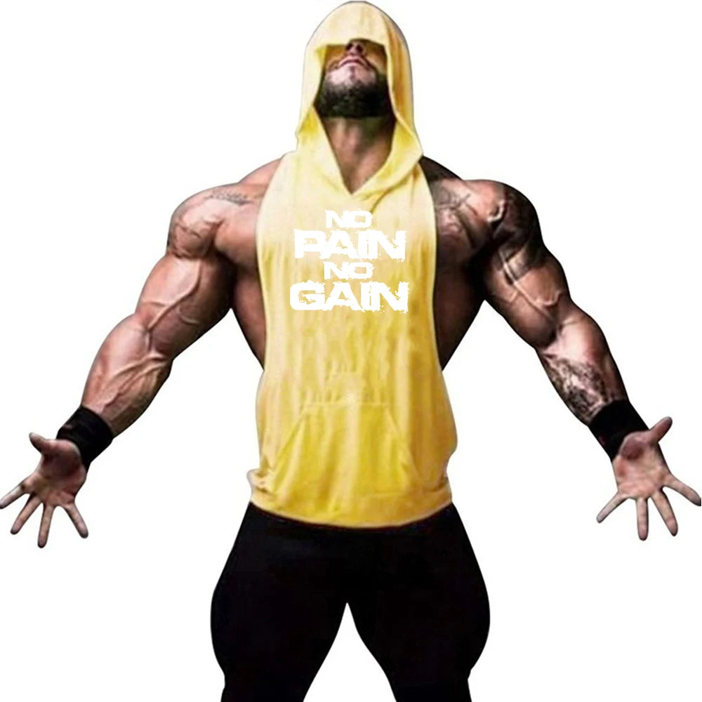 Men's Muscle Vest Sleeveless, Workout Sports Shirt, Bodybuilding Fitness Top Men Gy Clothing