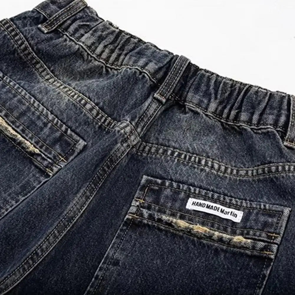 Wide Leg, Floor Length Loose Denim High Waist Vintage Hip Hop Streetwear Women Jeans