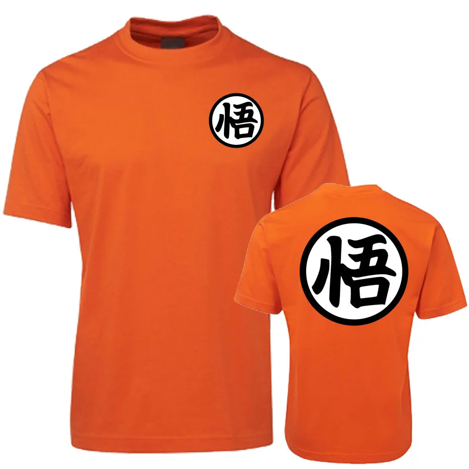 Street Fashion Anime Son Goku Oversized Casual T Shirt for Men