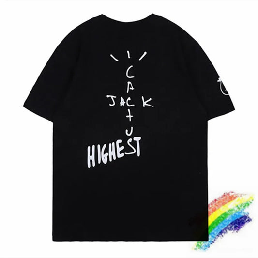 Cactus Jack T Shirt Men & Women High Quality Vintage Streetwear Hip hop T-shirt