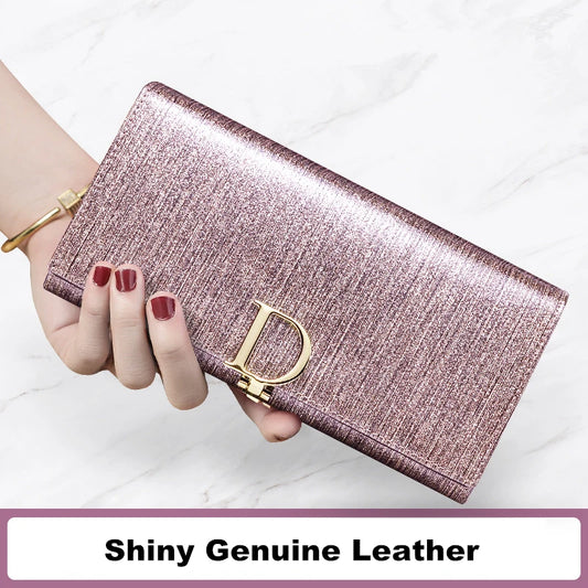 2024 Women's Long Wallet Coin Purse Luxury Genuine Leather Wallets