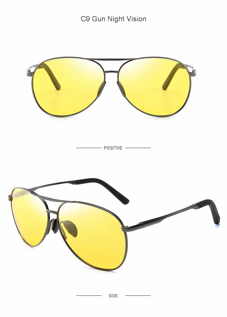 Metal Frame Polarized Sunglasses Men Color Changing Sun Glasses for Men