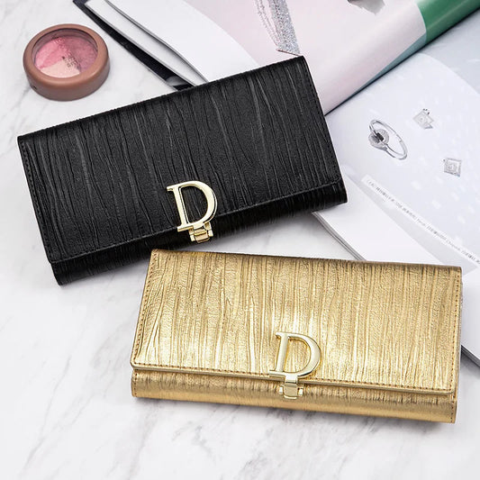 2024 New Design Women Wallets Fashion Long Phone Purse Luxury Genuine Leather  Wallet