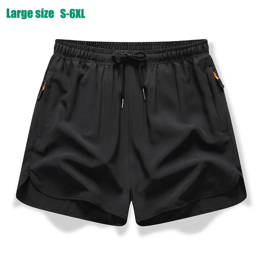 Men's Sports Casual 3/4 Shorts With Ice Silk Lightweight Sweat-absorbing Outdoor Quick Drying Running Fitness Loose Pants