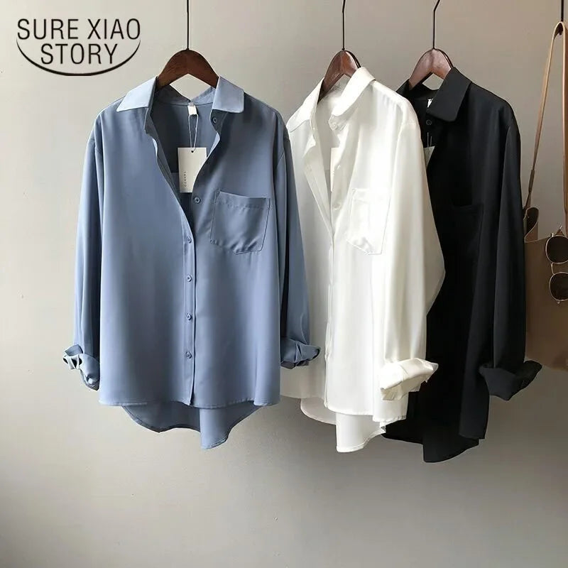 Long Sleeve Shirts Casual Tops Spring Fashion Women Floral Print Blouse Tops Ladies Shirts