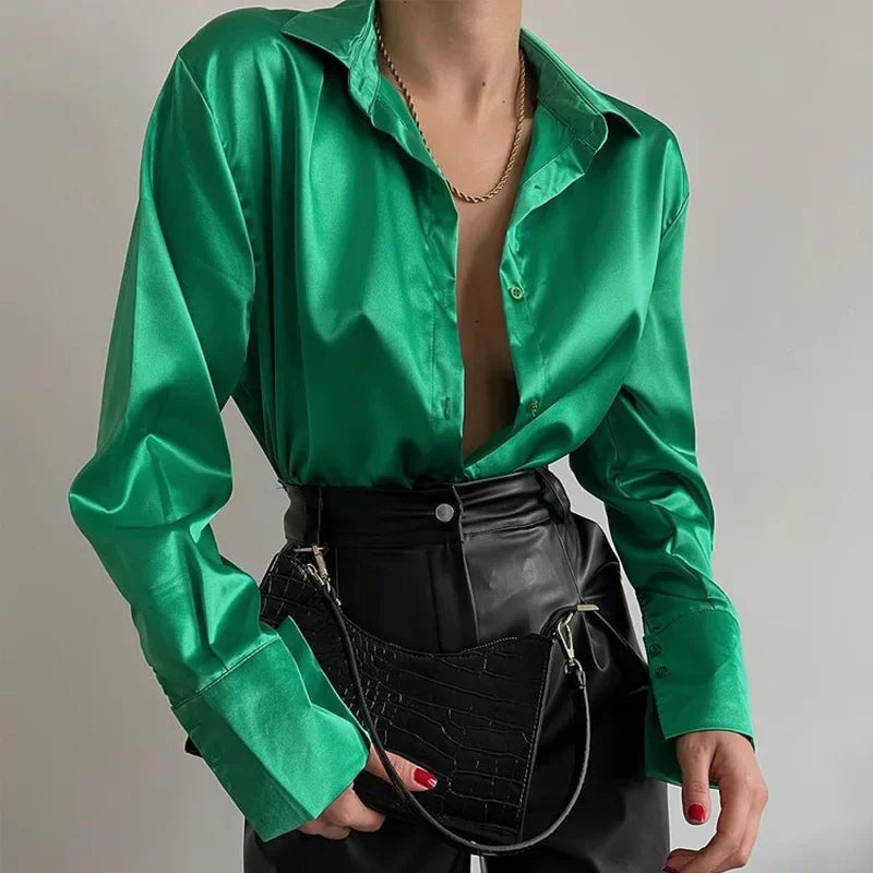 Long Sleeve Shirts Casual Tops Spring Fashion Women Floral Print Blouse Tops Ladies Shirts