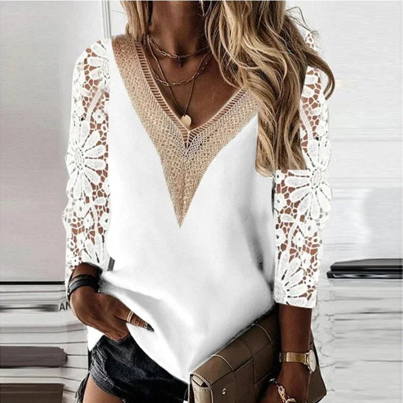Long Sleeve Shirts Casual Tops Spring Fashion Women Floral Print Blouse Tops Ladies Shirts