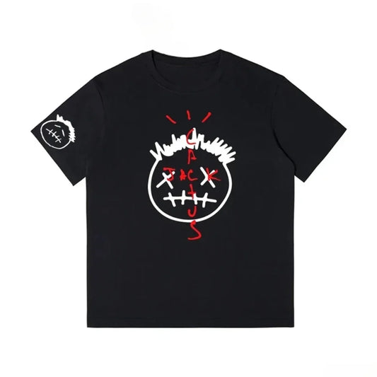 Men and Womenb Hip Hop Tshirt Tour Short Sleeve Cactus Jack Basic Couple Loose T-Shirt