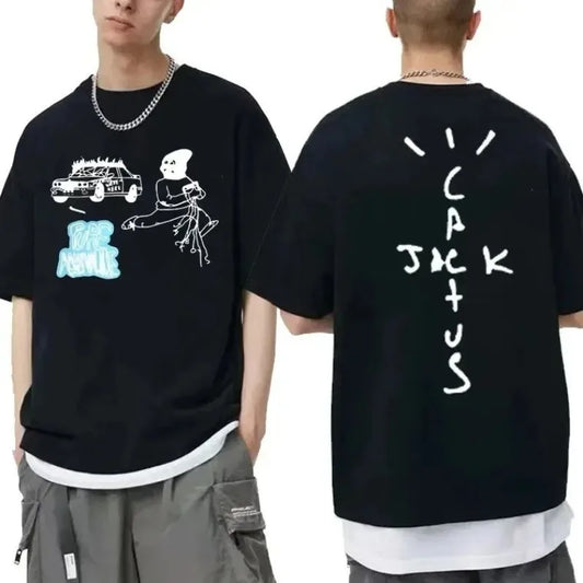 Cactus Jack Tshirt Awesome Streetwear Oversized T Shirts Men Fashion