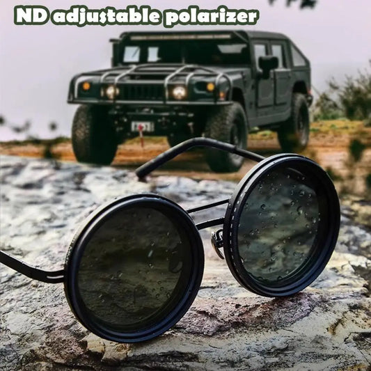 Mountaineering Glasses New 9-speed ND2-400 Adjustable Dimming Sunglasses, Anti-UV Personalized Polarized Sunglasses