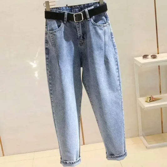 High-Waisted Plus Size Jeans For Women, Loose-Fit