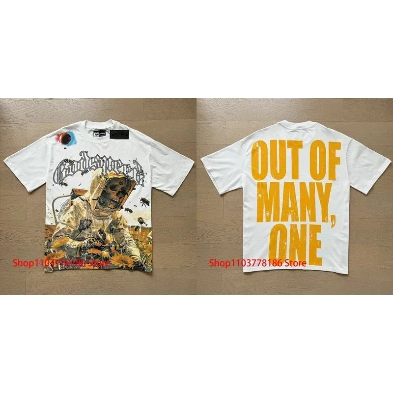New GOD SPEED T-shirt Pop Fashion Print Streetwear Crewneck