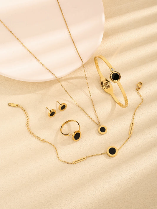 Roman word necklaces girls tide clavicle chain luxury niche necklace temperament pendant set