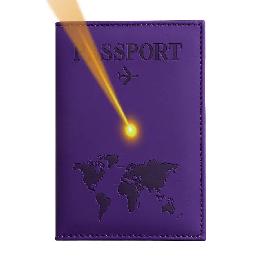 Personalized Gift Custom Name Text Vintage World Map Passport Cover Customized Couple Names