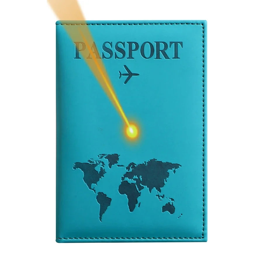 Personalized Gift Custom Name Text Vintage World Map Passport Cover Customized Couple Names
