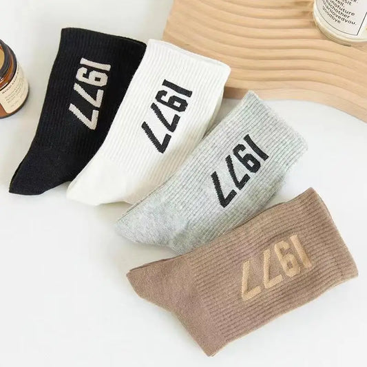 4 Pairs Hip Hop Socks Men & Women Cotton Skateboard Socks, Breathable Sports Luxury Socks 38-45