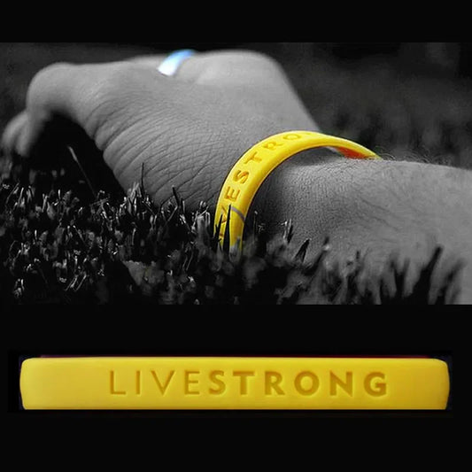 2pcs LIVE STRONG Hologram Silicone Bracelets for Men