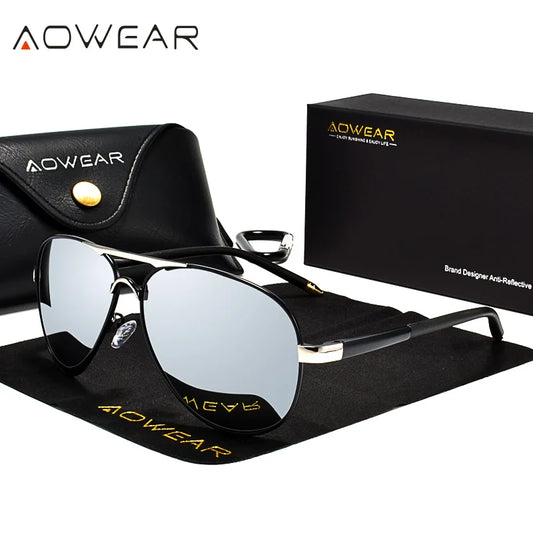 Men's Aviation Sunglasses Men, Polarized Mirror Sun Glasses