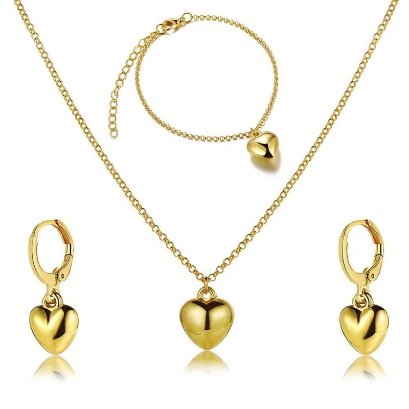 3 Pcs Round Pearl Jewelry Set Of Earring Pendant Necklace For Women Exquisite Fashion Rhinestone Jewelry Set