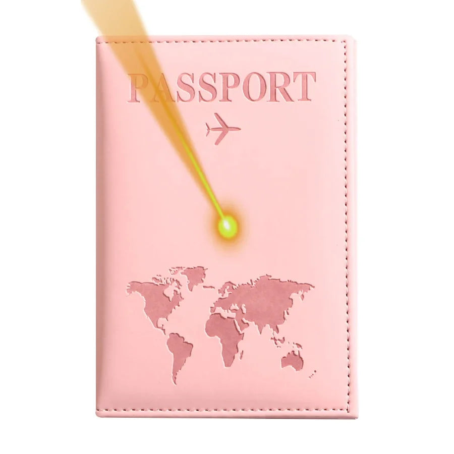 Personalized Gift Custom Name Text Vintage World Map Passport Cover Customized Couple Names