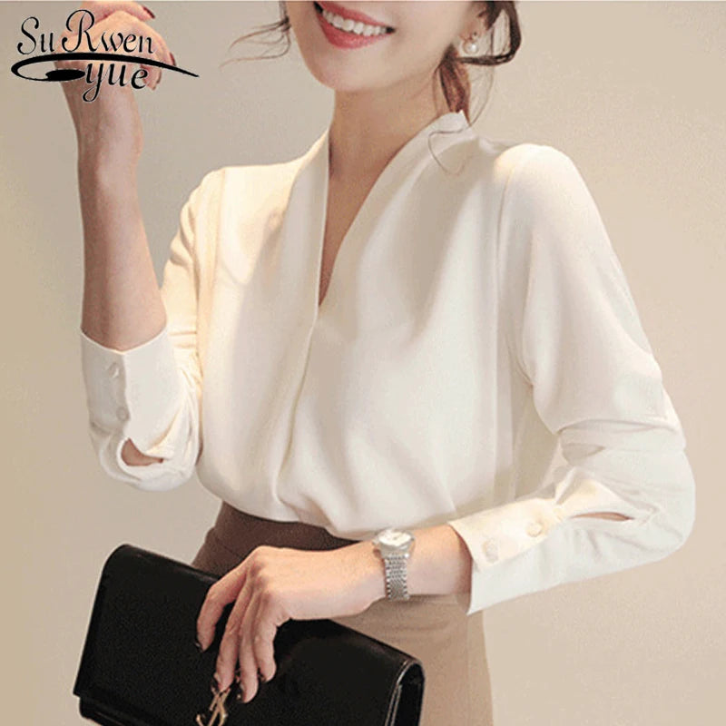 Long Sleeve Shirts Casual Tops Spring Fashion Women Floral Print Blouse Tops Ladies Shirts